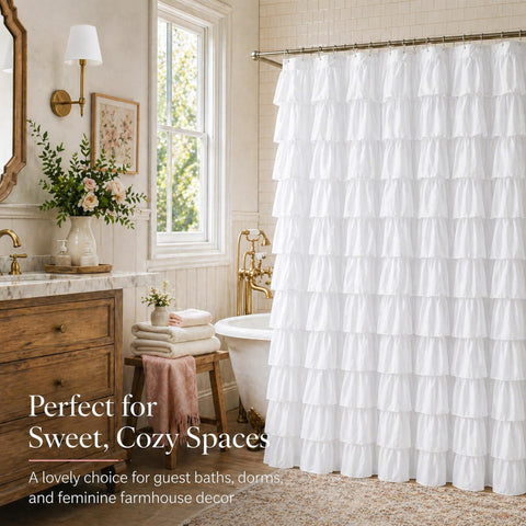 WestWeir folded curtain showing thick microfiber ruffles and durable construction