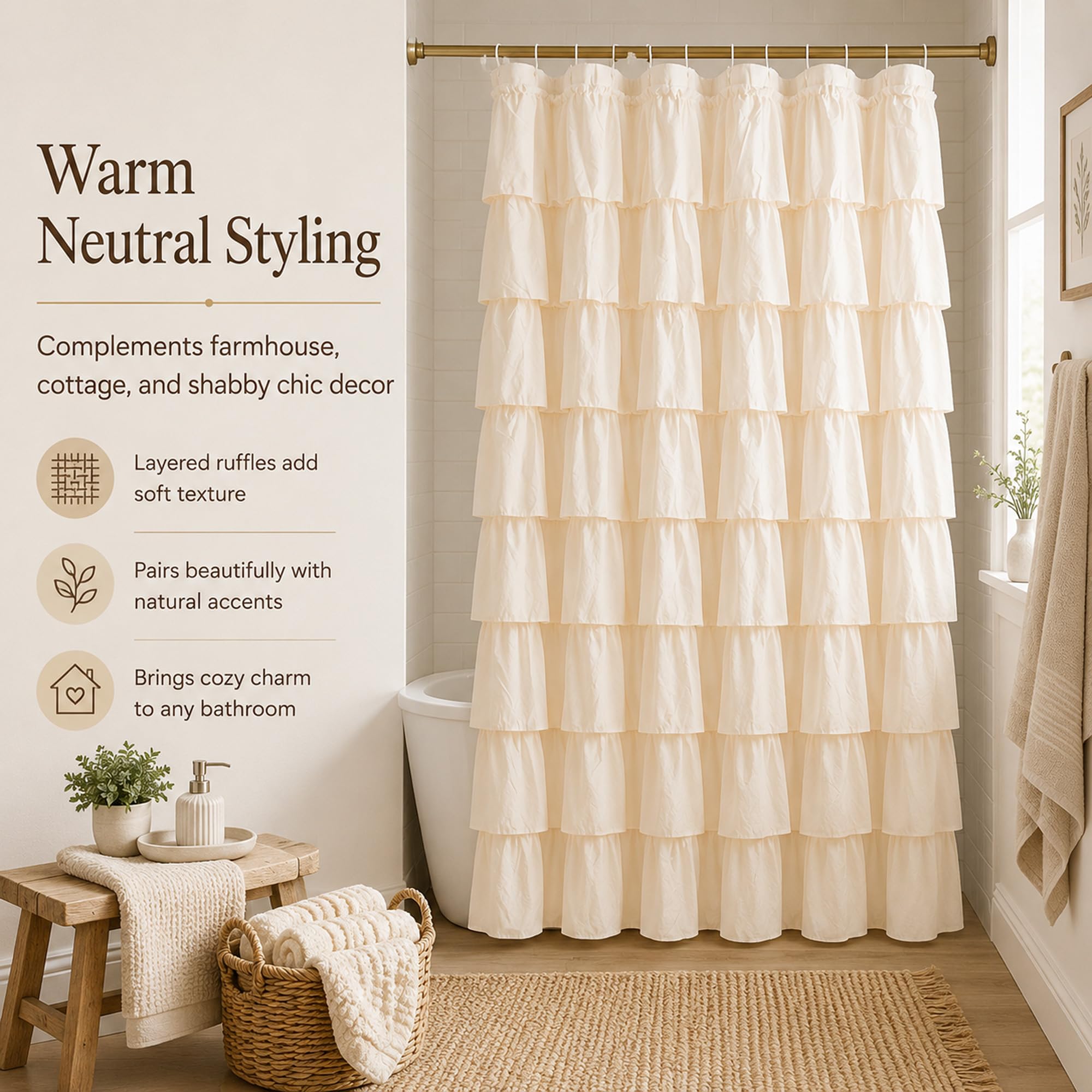WestWeir packaged curtain with label indicating quality and care information