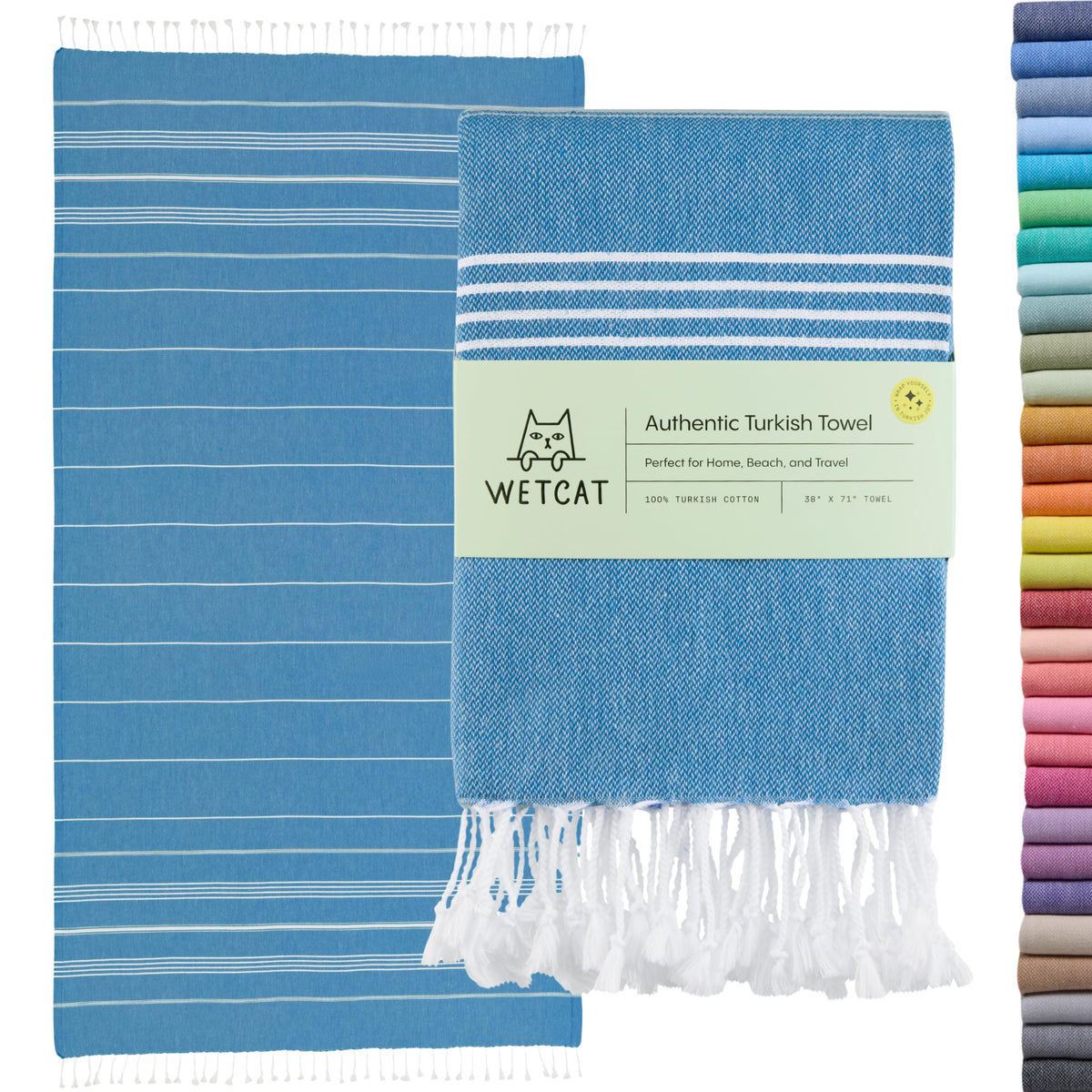 WETCAT front view showing towel packaging and softness benefit