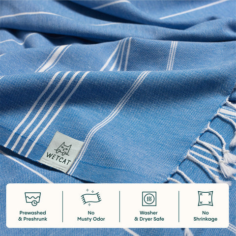WETCAT towel with water droplets illustrating quick-dry benefit