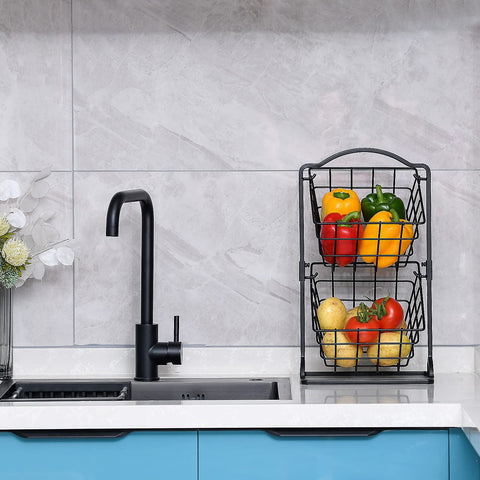 Wetheny side angle showing angled baskets for effortless grabbing of items