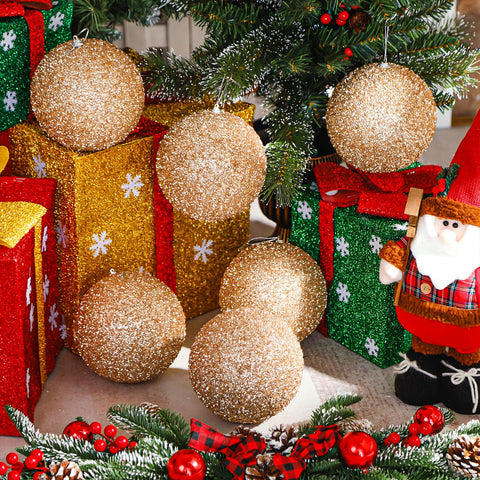 Wettarn ornaments displayed on porch adding durable holiday curb appeal