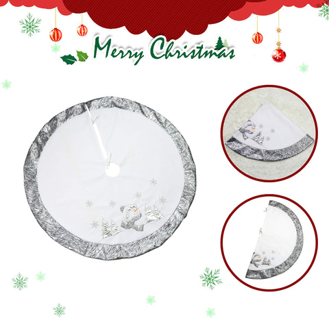 WEWILL tree skirt under decorated tree with presents for polished display
