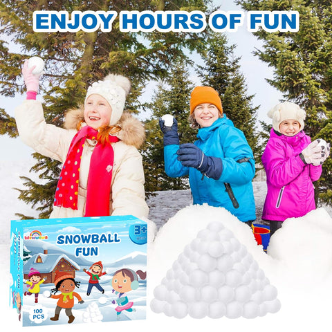 Wewwewa drawstring bag filled with snowballs for tidy storage and transport