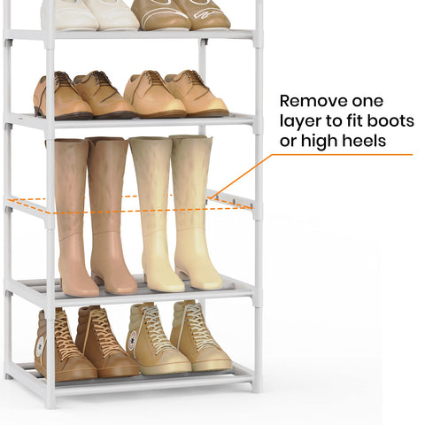 WEXCISE tall grid with boots demonstrating adjustable shelf benefit
