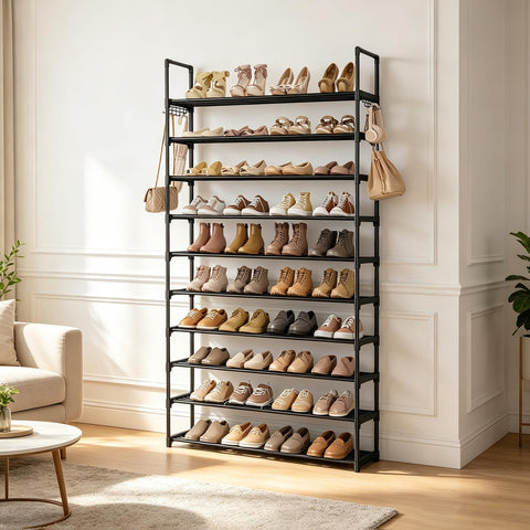 WEXCISE styled entryway with plants and shoes showing practical home use