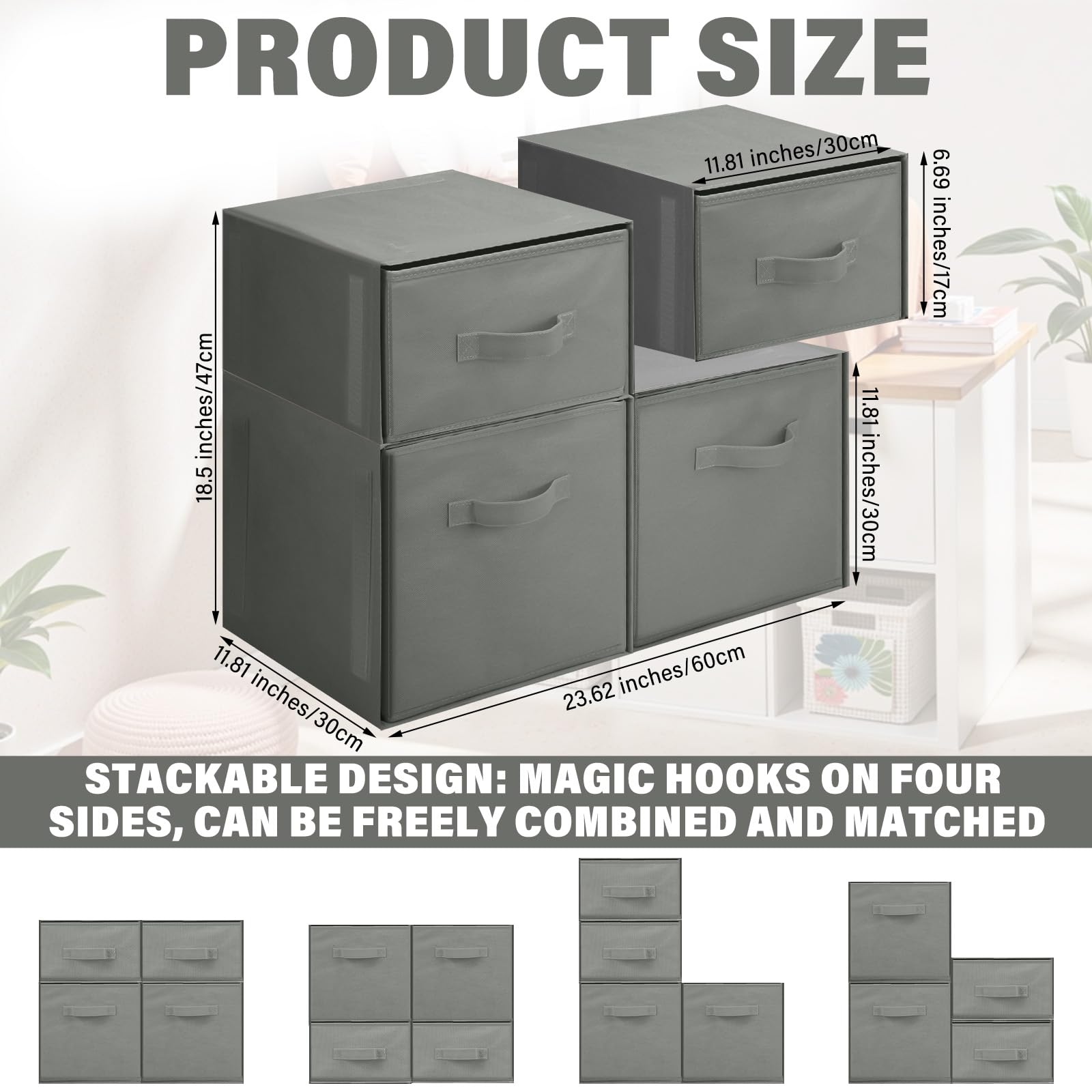 Weysat close-up of handle and touch fastener for easy access and secure stacking