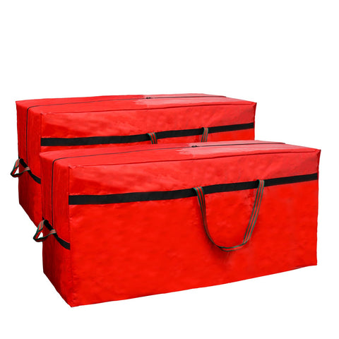 WFK red bag front view showing full zipper and clear shape for protection