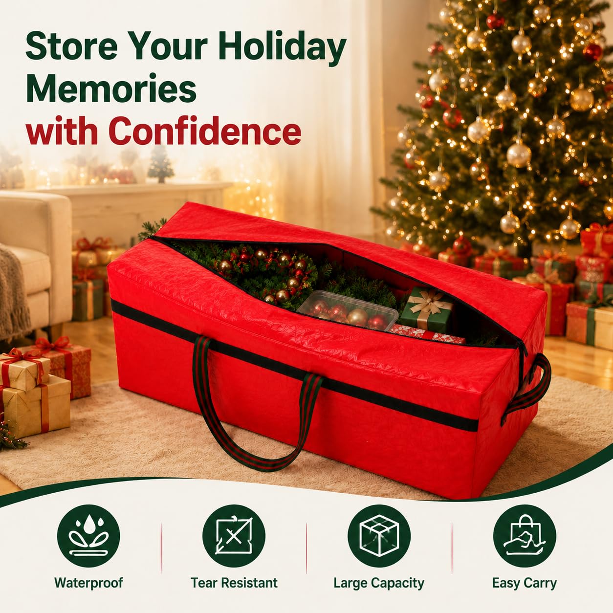 WFK handle detail with reinforced stitching for secure carrying