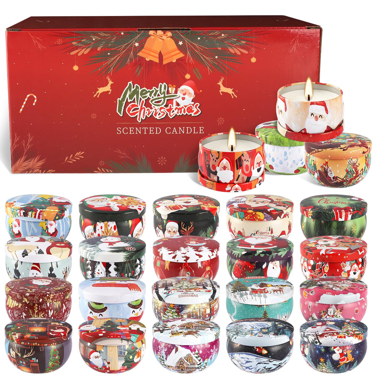 Wfmolcand front box display showing 24 jars and festive presentation benefit