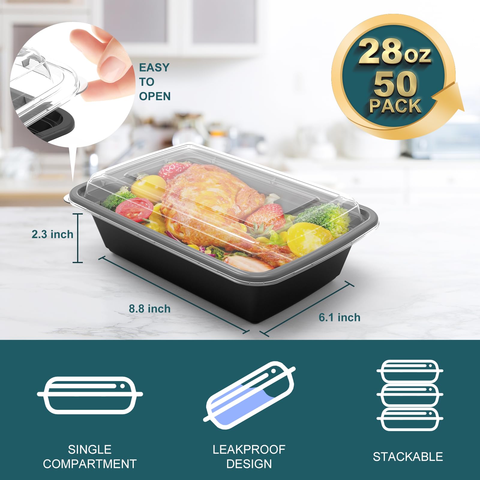 WGCC open container with lid demonstrating leakproof seal and usability