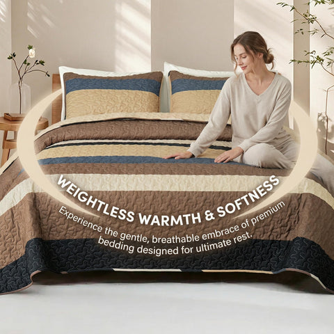 Whale Flotilla on a queen bed demonstrating room-transforming effect