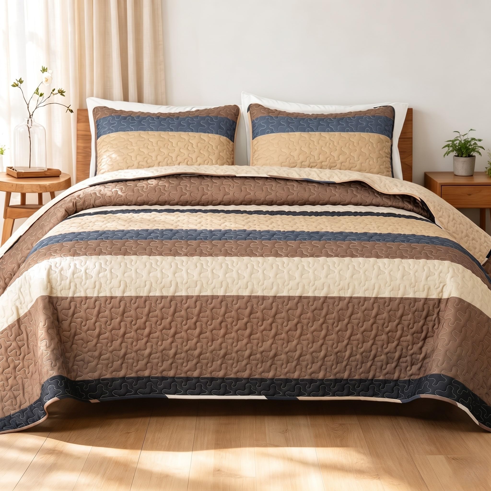 Whale Flotilla front packaging showing full queen quilt set benefits