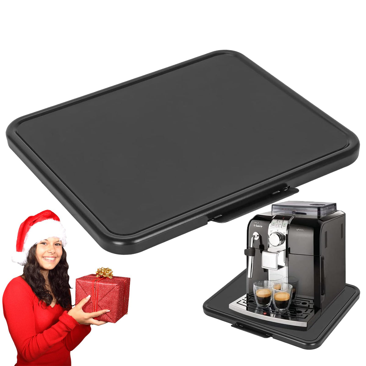 Whaleme slider front view showing sturdy frame and neat design for organized countertops