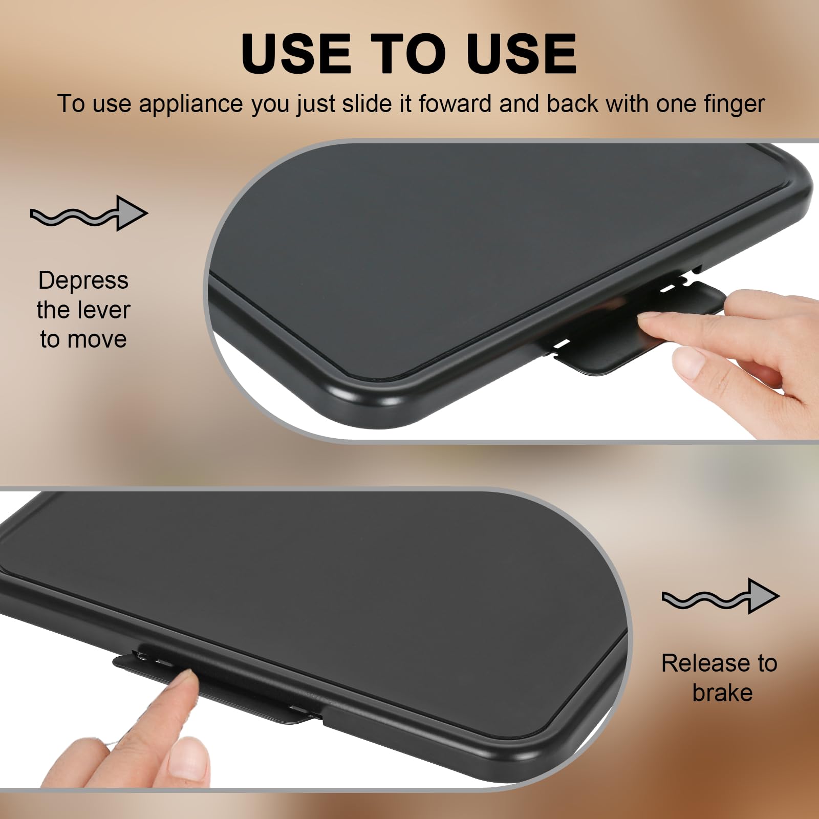 Whaleme silicone pad detail providing non-slip protection and secure appliance placement