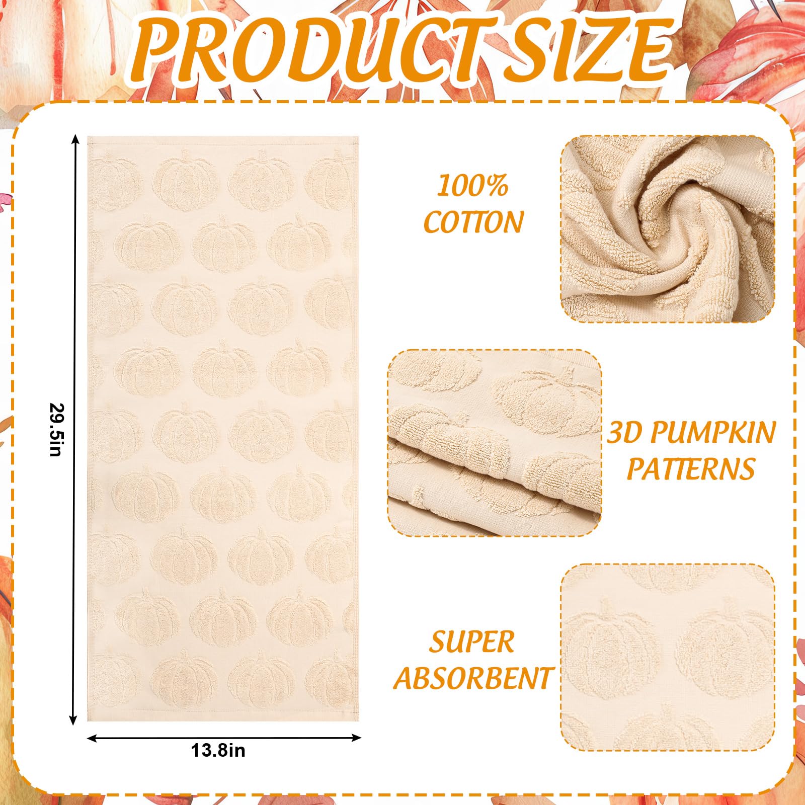 Whaline close-up of 3D pumpkin jacquard texture highlighting decorative detail