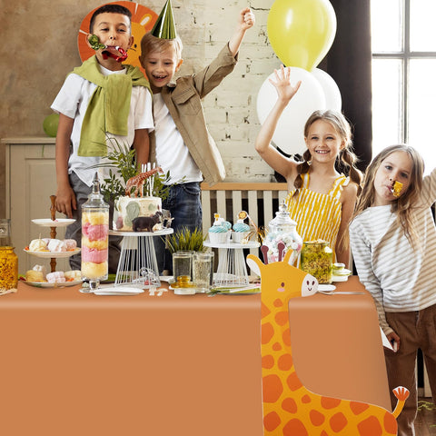 Whaline tablecloth on folding table showing 54 x 108 size fit benefit