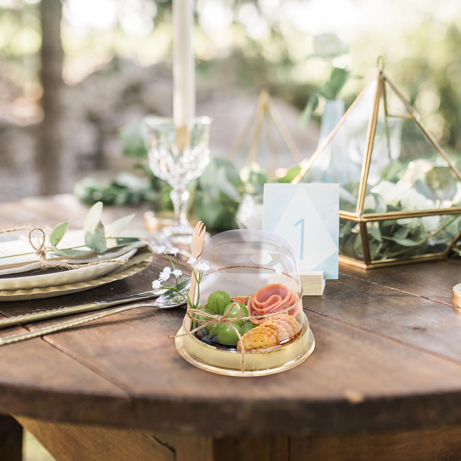 Whaline wedding dessert table display illustrating elegant individual servings