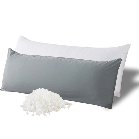 WhatsBedding front view of long body pillow showing full shape and comfort