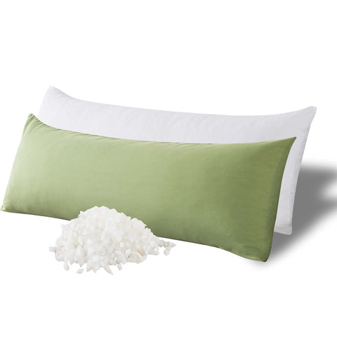 WhatsBedding front view of full-length body pillow showing shape and cover comfort