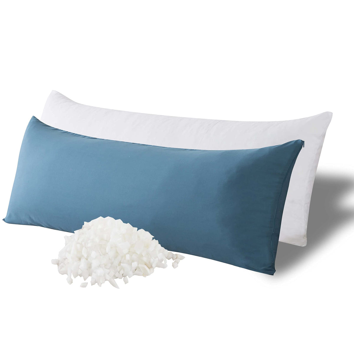 WhatsBedding front view of full-length body pillow showing shape and cover benefit support