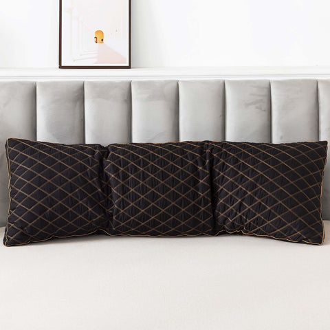 WhatsBedding body pillow next to measuring tape showing full-length size and scale