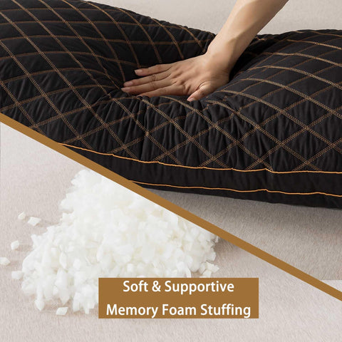 WhatsBedding body pillow on a bed demonstrating ergonomic support for side sleepers