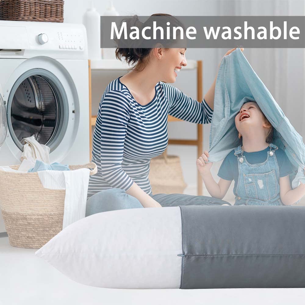 WhatsBedding removed cover laid flat showing machine-washable convenience