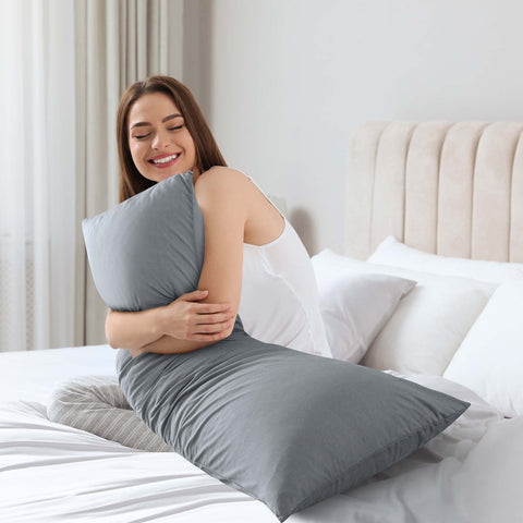 WhatsBedding pillow next to ruler showing length and scale for sizing