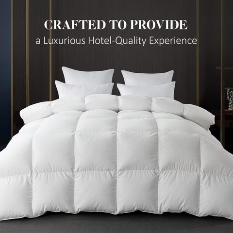 WhatsBedding close-up of soft down-proof shell highlighting breathable texture