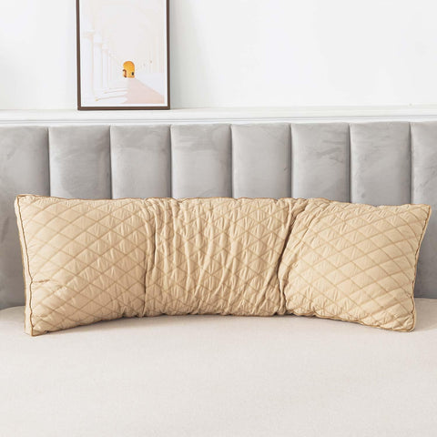 WhatsBedding pillow beside ruler for size and scale clarity and planning