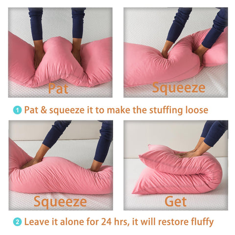 WhatsBedding pillow beside ruler for size scale showing true length and proportion advantage