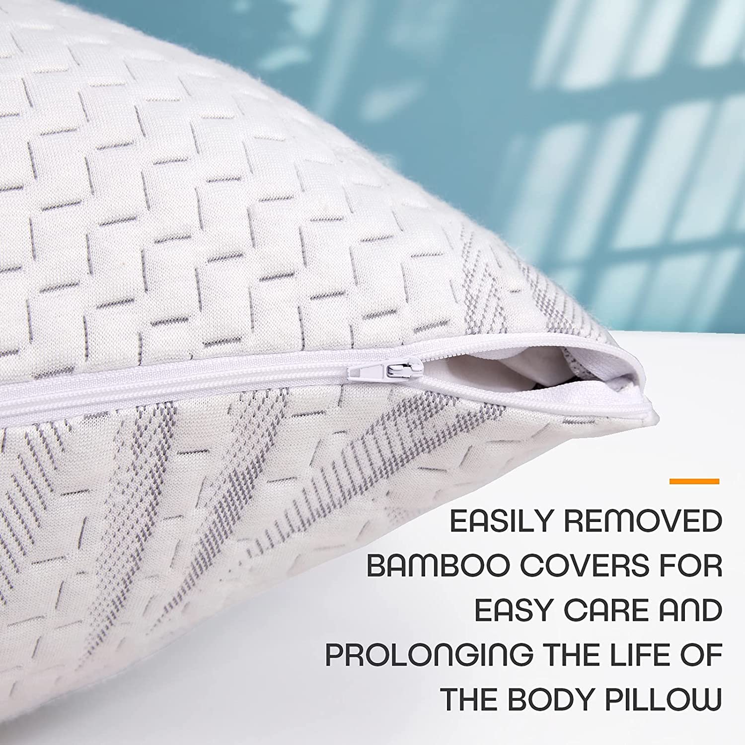 WhatsBedding removable zippered bamboo-rayon cover showing breathable surface