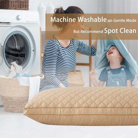WhatsBedding zippered removable cover open to show easy cleaning access