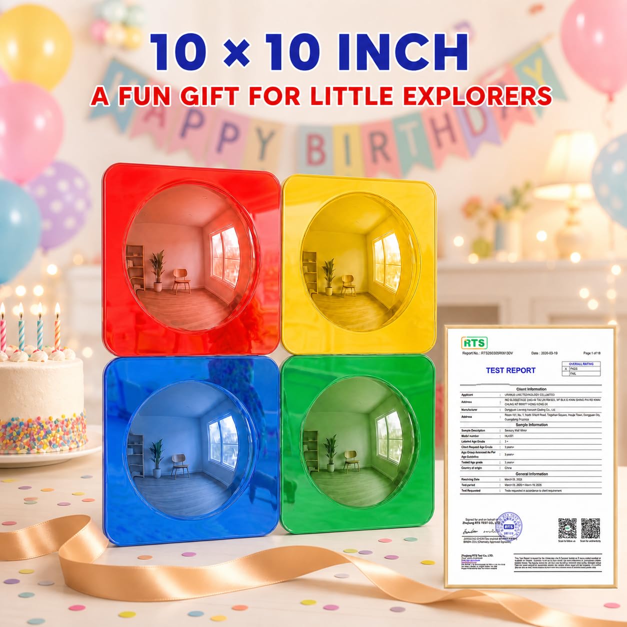 whimtoyland four mirrors arranged tabletop for multi-sensory play