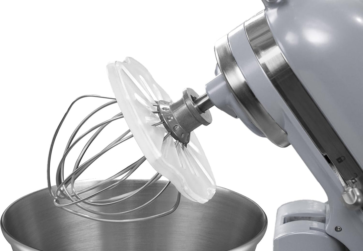 WHISK WIPER clear front view showing shape and fit enabling cleaner mixing