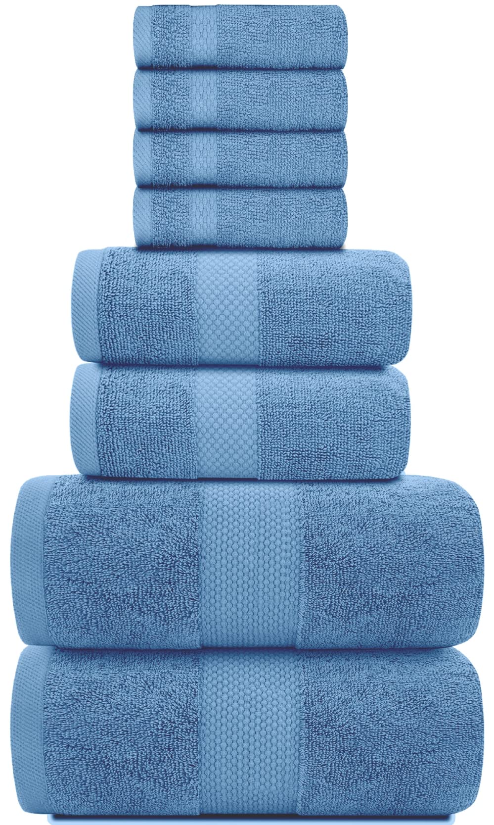 White Classic folded bath towel close-up showing pile and absorbency benefit