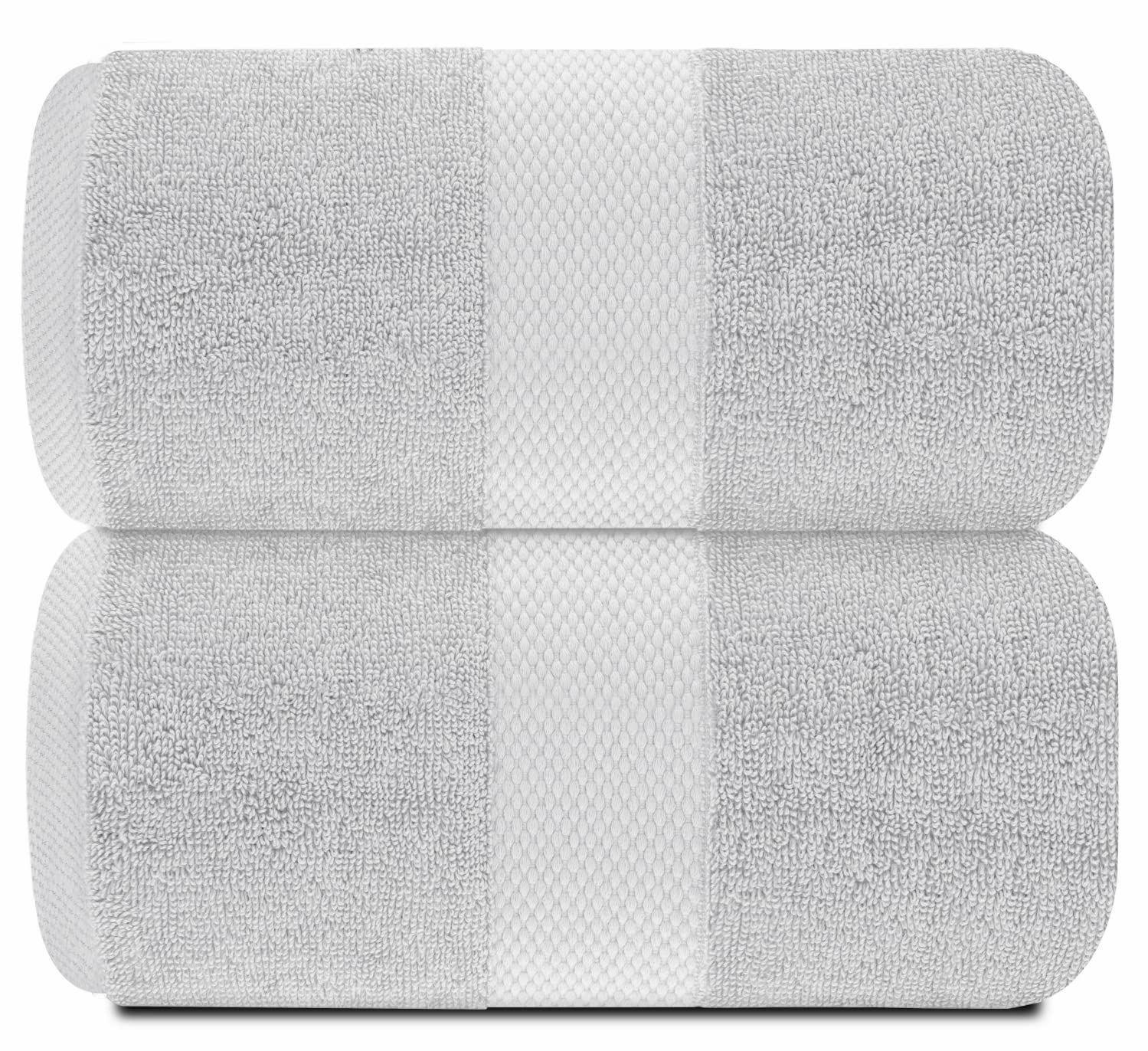 White Classic close-up of 650 GSM cotton pile highlighting plush softness and absorbency