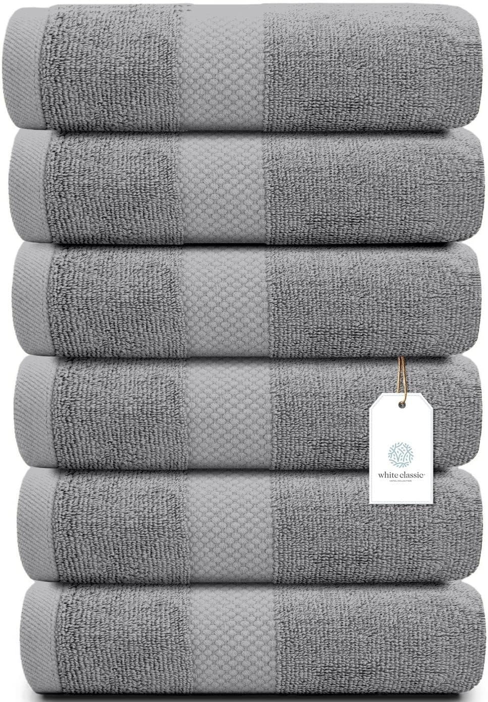 White Classic close-up of towel loop and stitching showing durable hem benefit
