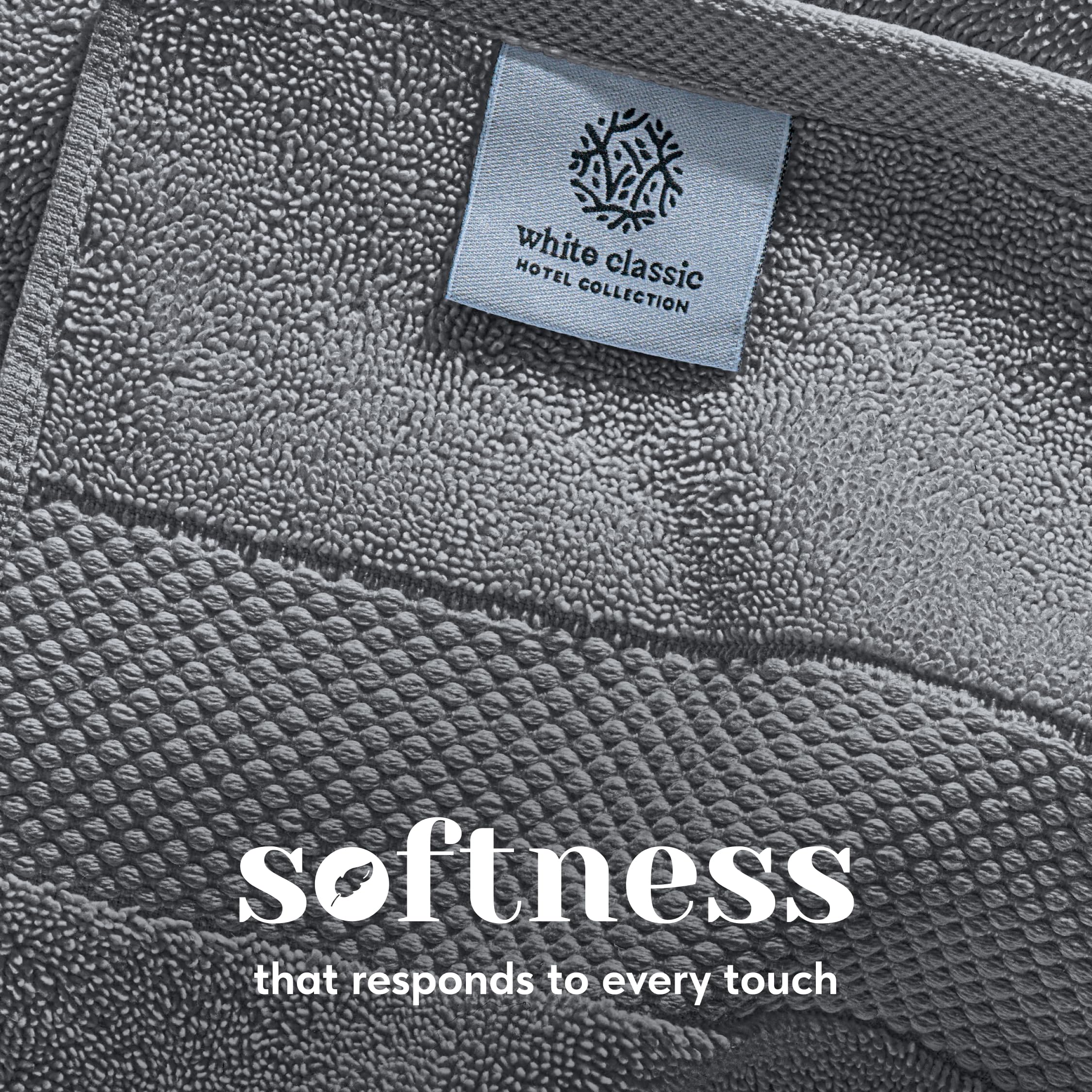 White Classic edge stitching detail showing reinforced hems for long-lasting durability
