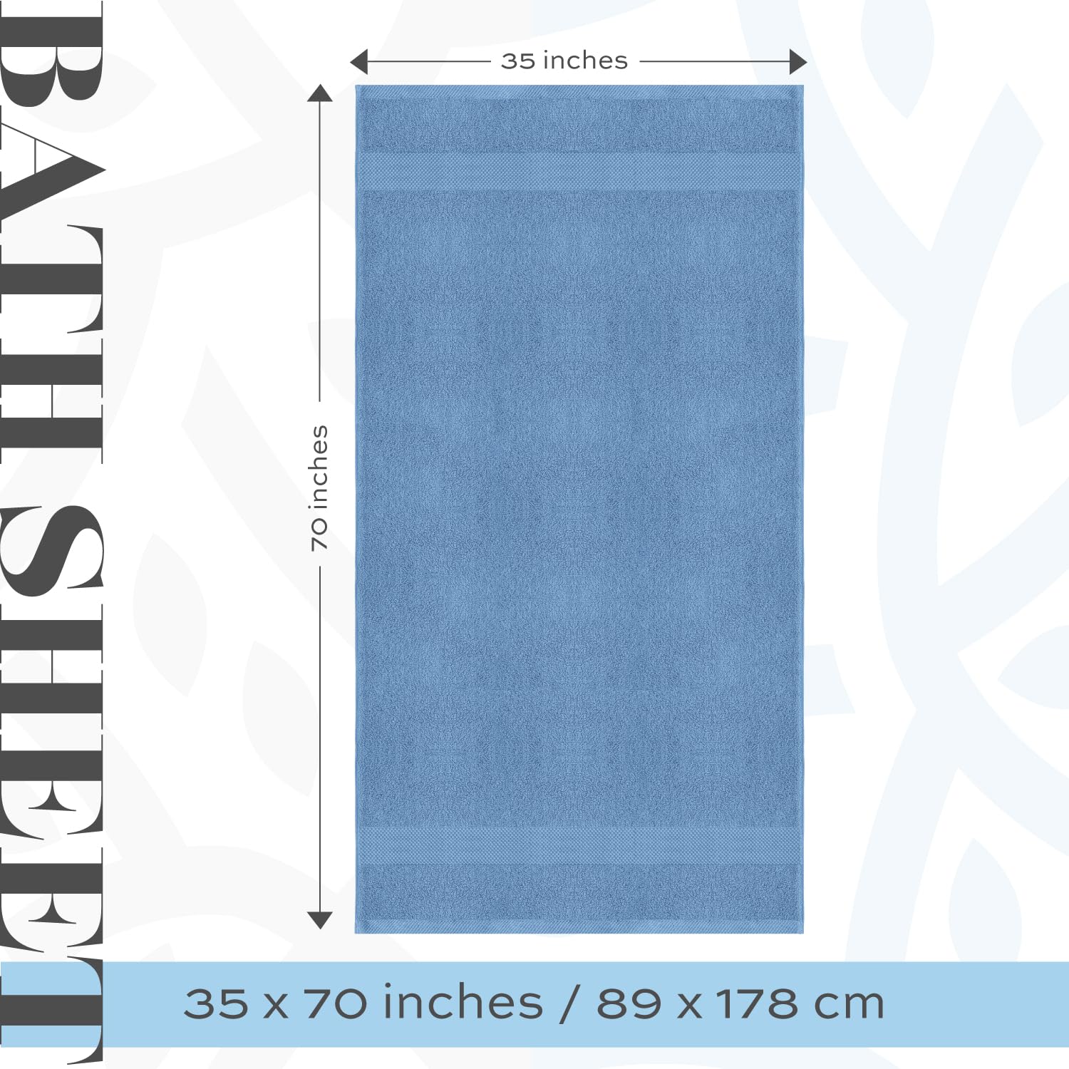 White Classic folded two-pack stacked to show generous size and neat presentation