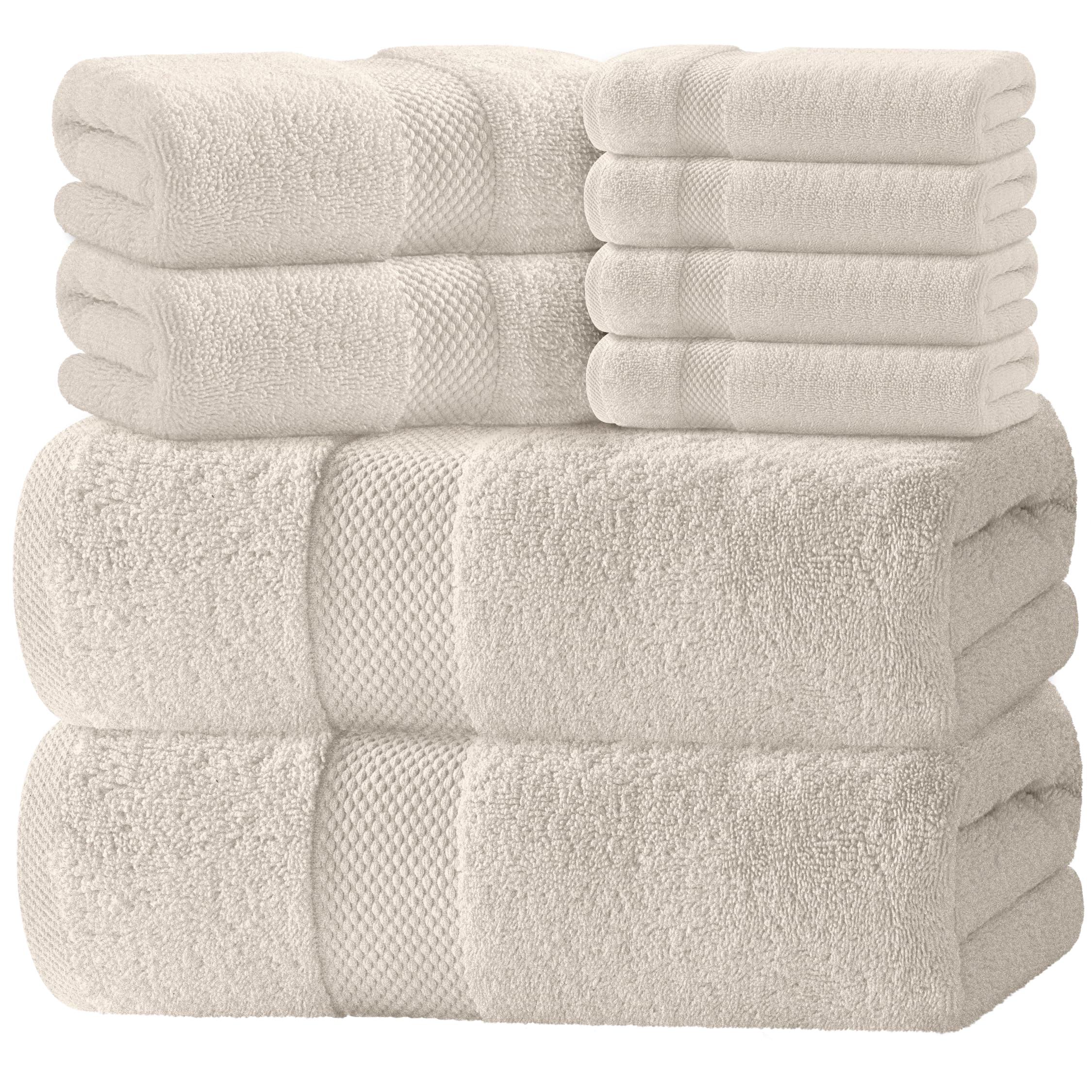 White Classic front packaging showing ivory 8-piece set and hotel-style finish