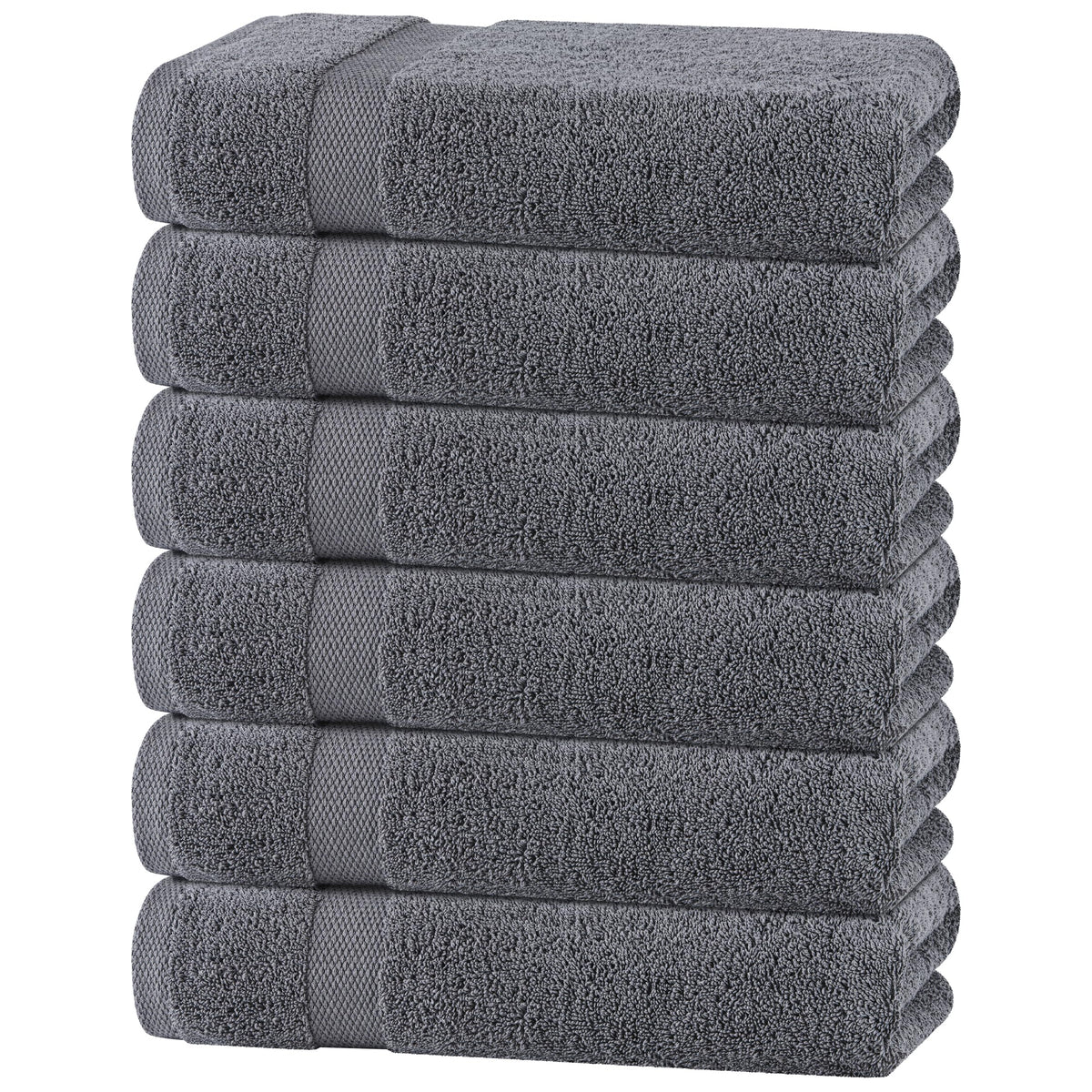 White Classic front packaging showing six grey towels and neat branding benefit organization