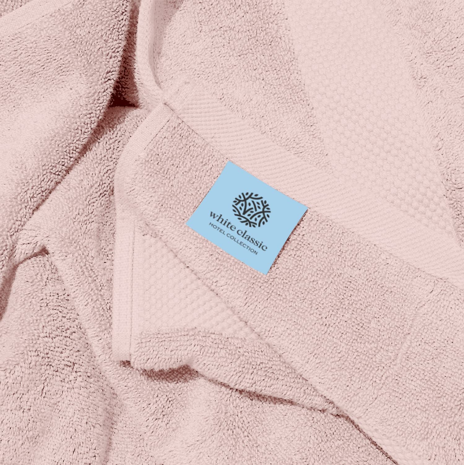 White Classic close-up of double-needle hem stitching showing reinforced durability