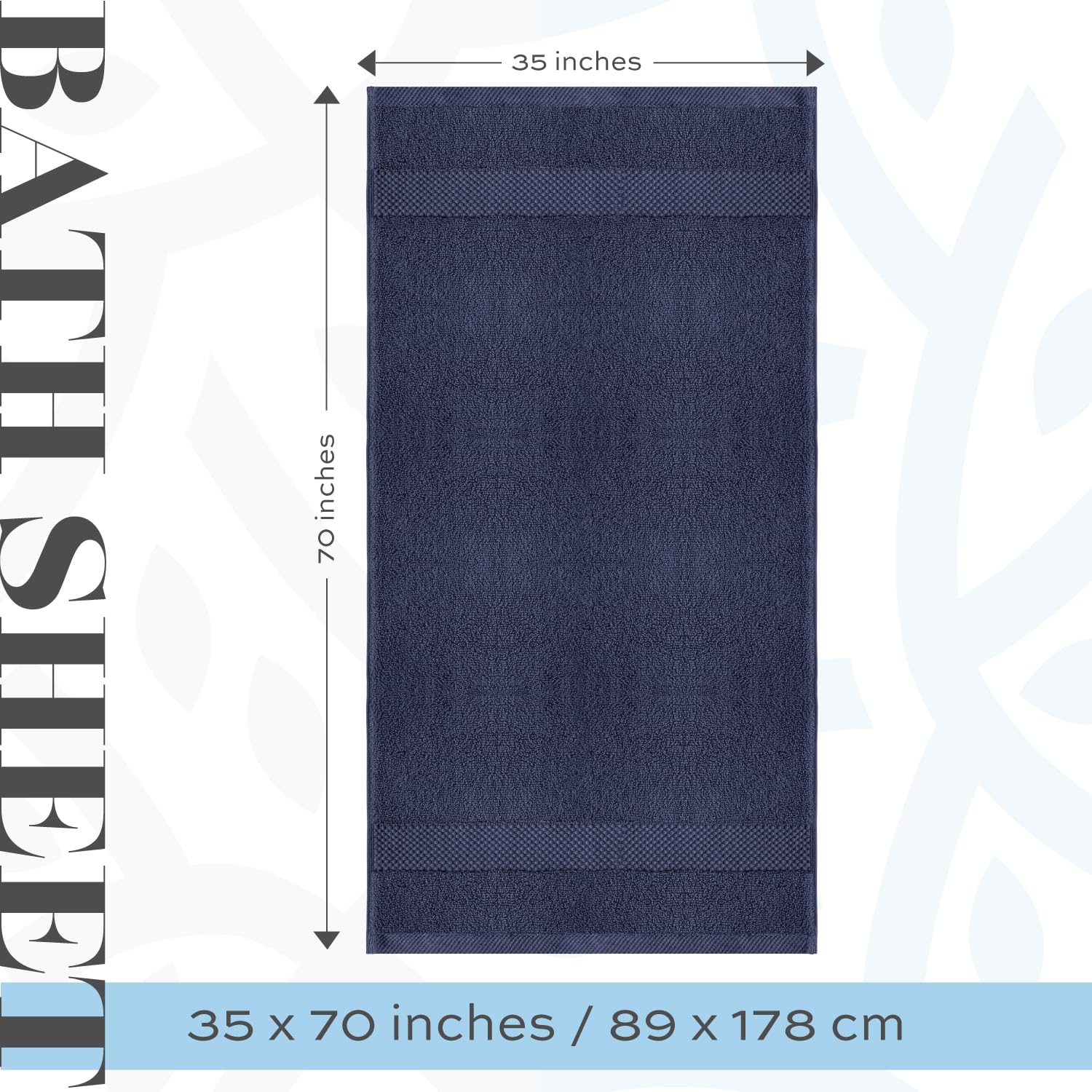 White Classic towel wrapped around person demonstrating full coverage and comfort