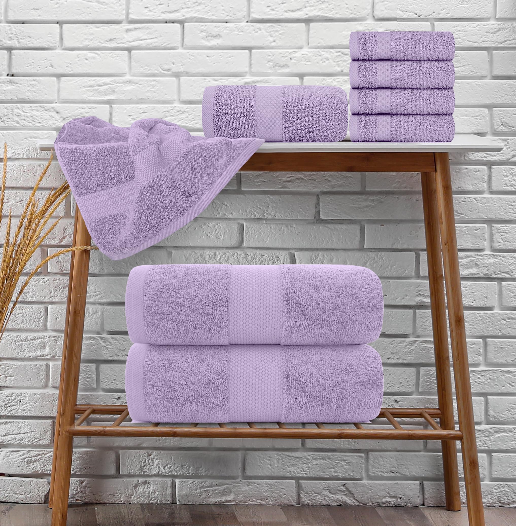 White Classic size comparison with ruler to display true towel dimensions