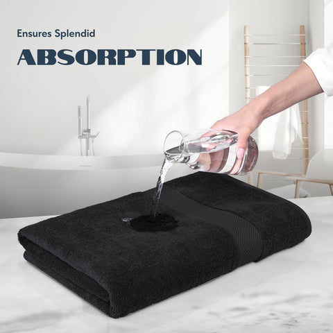 White Classic size comparison with regular towel showing oversized coverage