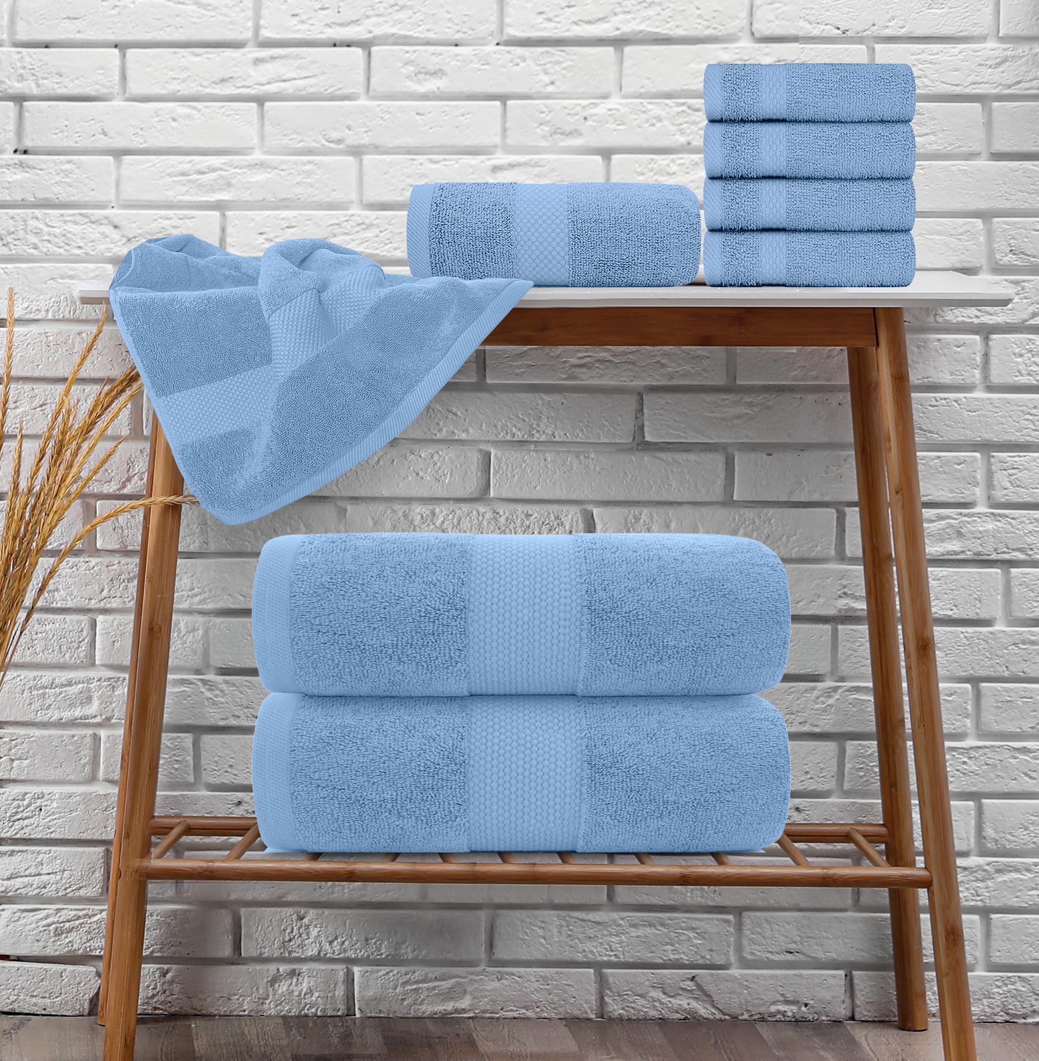 White Classic towel hem stitching close-up showing reinforced durability benefit