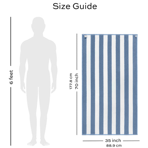 White Classic towel wrapped around adult after swim illustrating full coverage and comfort