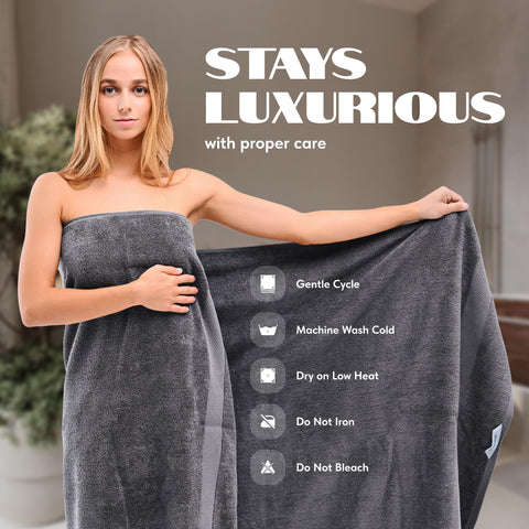 White Classic two folded towels stacked showing the two-pack convenience and storage benefit